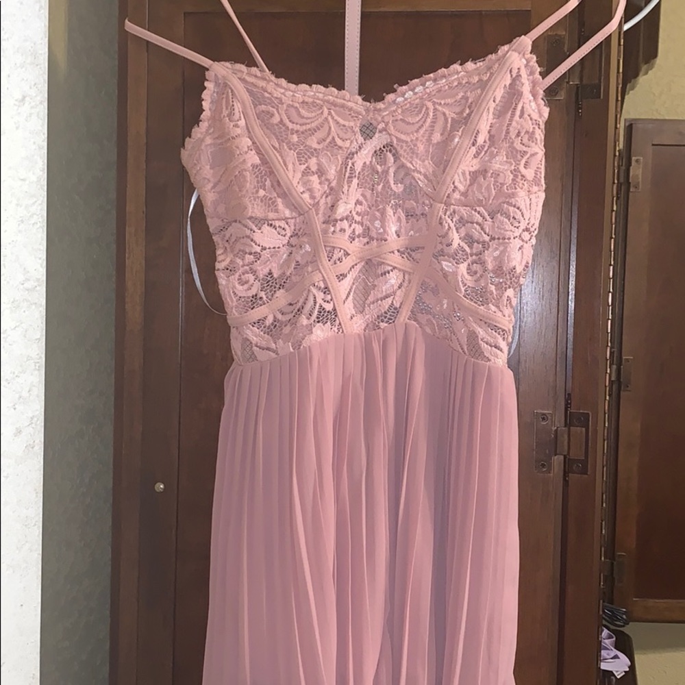 agaci pink lace romper